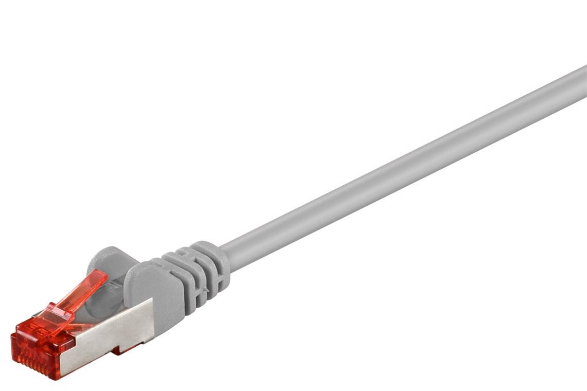 Cordon ethernet cat 6 rj45 mâle-mâle / s/ftp / l=3m / gris