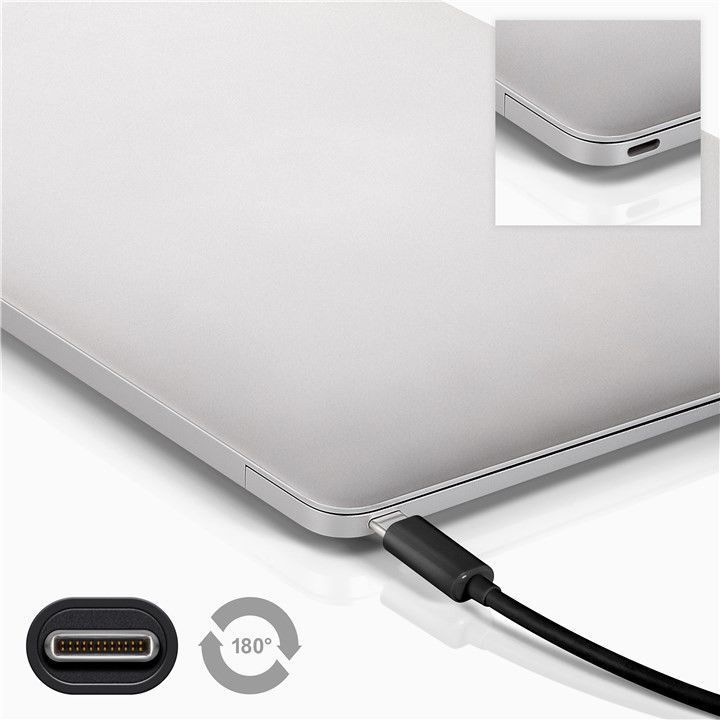 Cordon informatique usb-a male / usb-c male l=0.15m