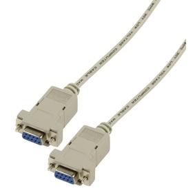 Cordon null modem sub-d 9 femelle - sub-d 9 femelle / 2m