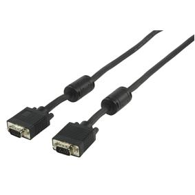 Cordon informatique vga mâle / vga mâle double blindage + ferrite l=3m