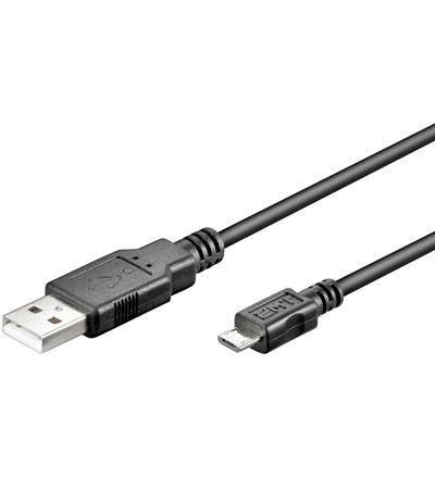 Cordon informatique usb a mâle / micro usb-b l=0.5m (standard usb2.0)