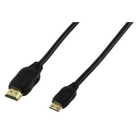 Cordon informatique hdmi mâle (a) / mini-hdmi (c) mâle l=3m noir (version 1.4)