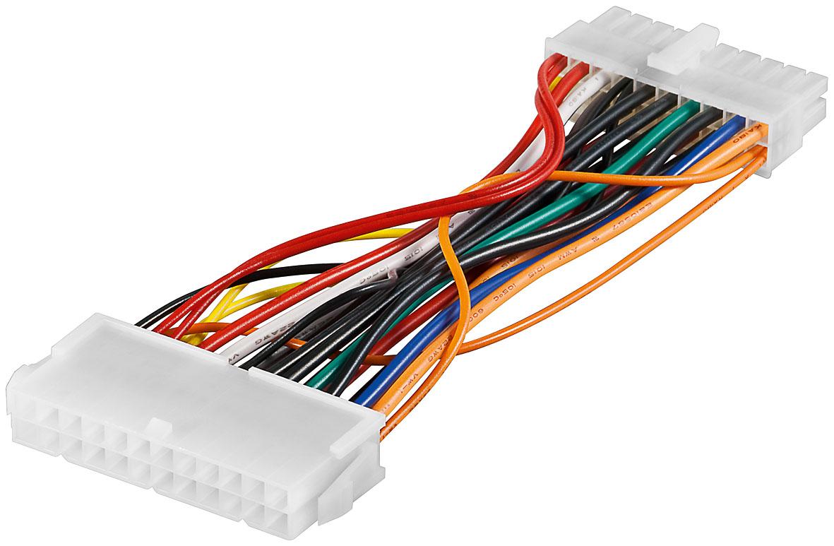 Cordon informatique atx 24 contacts femelle / 20 contacts mâle l=0.15m