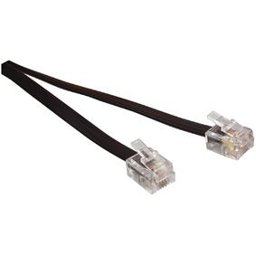 Cordon téléphone rj11 mâle (6p/4 c) / rj11 mâle (6p/4 c) l=2m noir