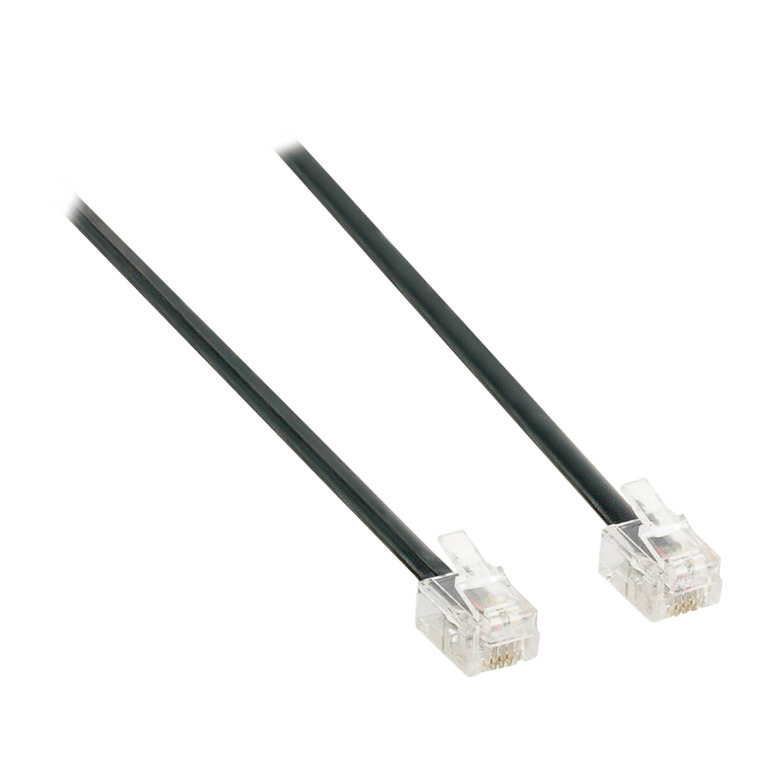 Cordon téléphone rj11 mâle (6p/4 c) / rj11 mâle (6p/4 c) l=2m noir
