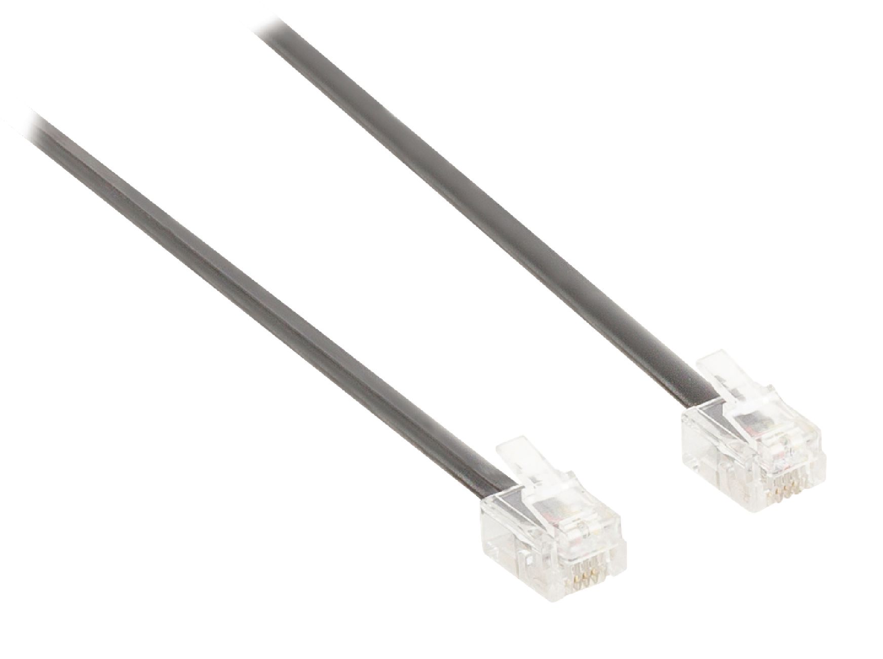 Cordon téléphone rj11 mâle (6p/4 c) / rj11 mâle (6p/4 c) l=2m noir