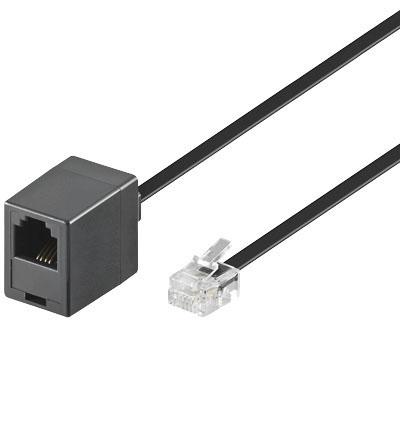 Cordon telephonique 0,5m rj11 vers rj11 6p/4c fiche cable telephone