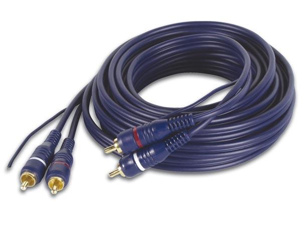 Cordon audio-vidéo 2 x rca mâle / 2 x rca mâle l=5m
