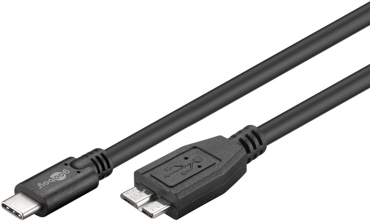 Cable usb-c male / usb 3.0 type micro-b male l= 1m