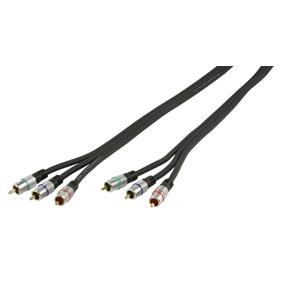 Cordon audio-vidéo haut de gamme 3 x rca mâle / 3 x rca mâle l=1.50m