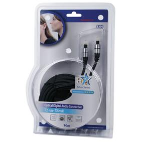 Cordon audio-vidéo optique haut de gamme toslink mâle / toslink mâle l=10m