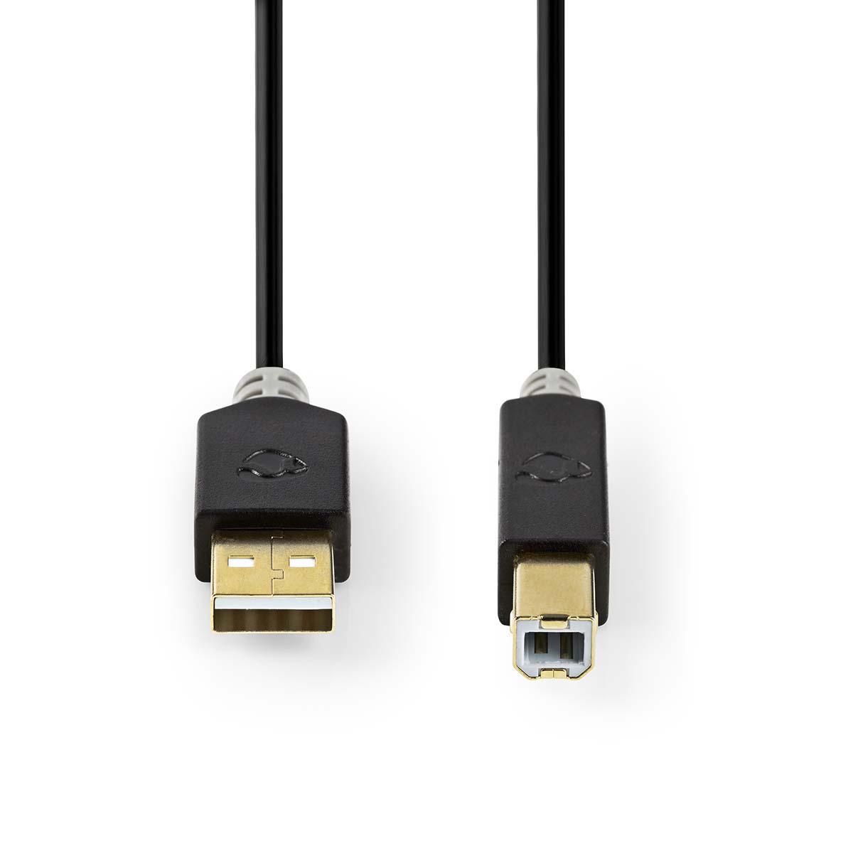 2.0 | usb-a  | usb-b  | 480 mbps | plaqué or | 2.00 m