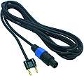 Cordon sono-musique jack male 6.35mm mono / mdp4 (double fiche banane ) l=10m (2x2.5mm2)