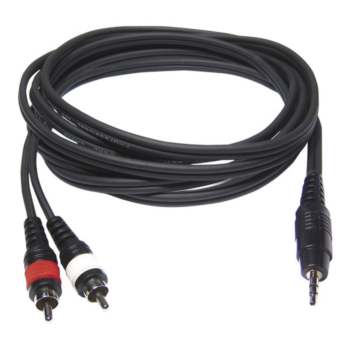 Cordon ligne 1 jack 3.5 stéréo 2 rca 1.5m