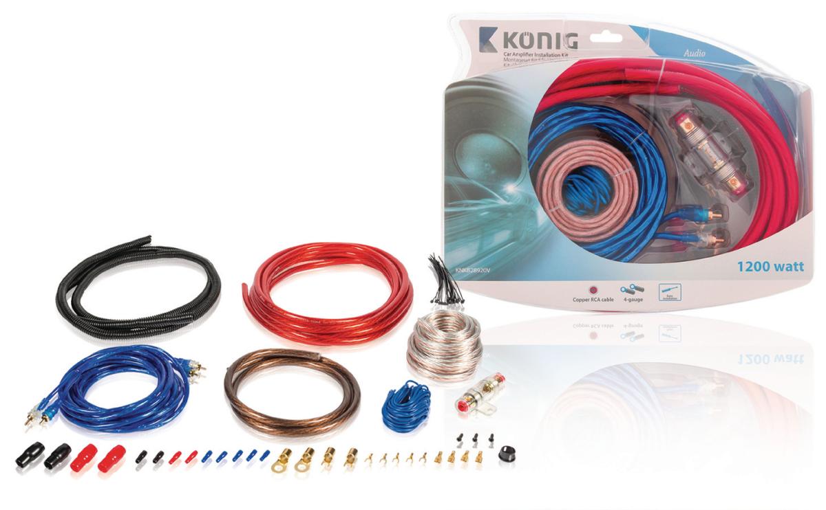 Kit de connexion amplificateur audio pour voiture  puissance max : 1200w