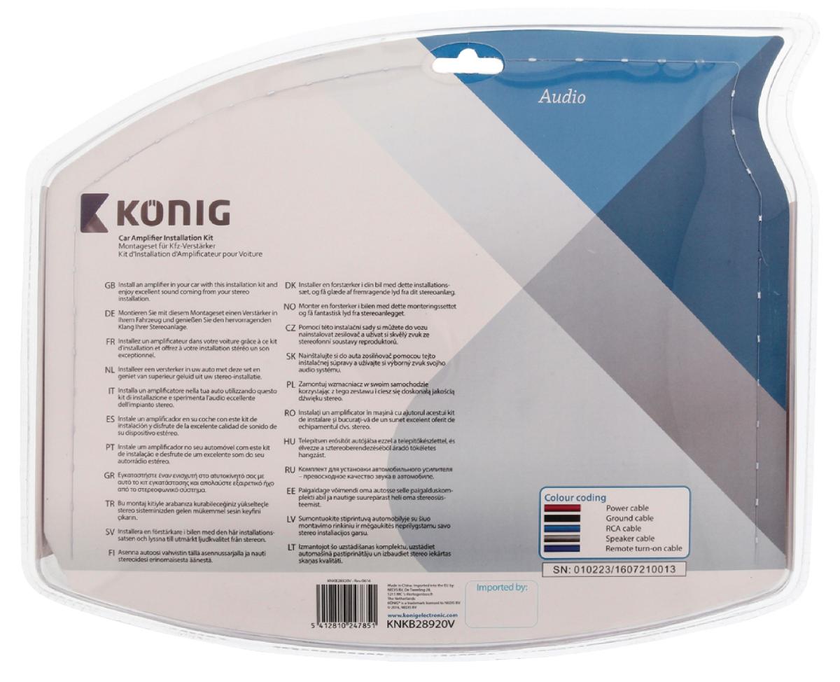 Kit de connexion amplificateur audio pour voiture  puissance max : 1200w