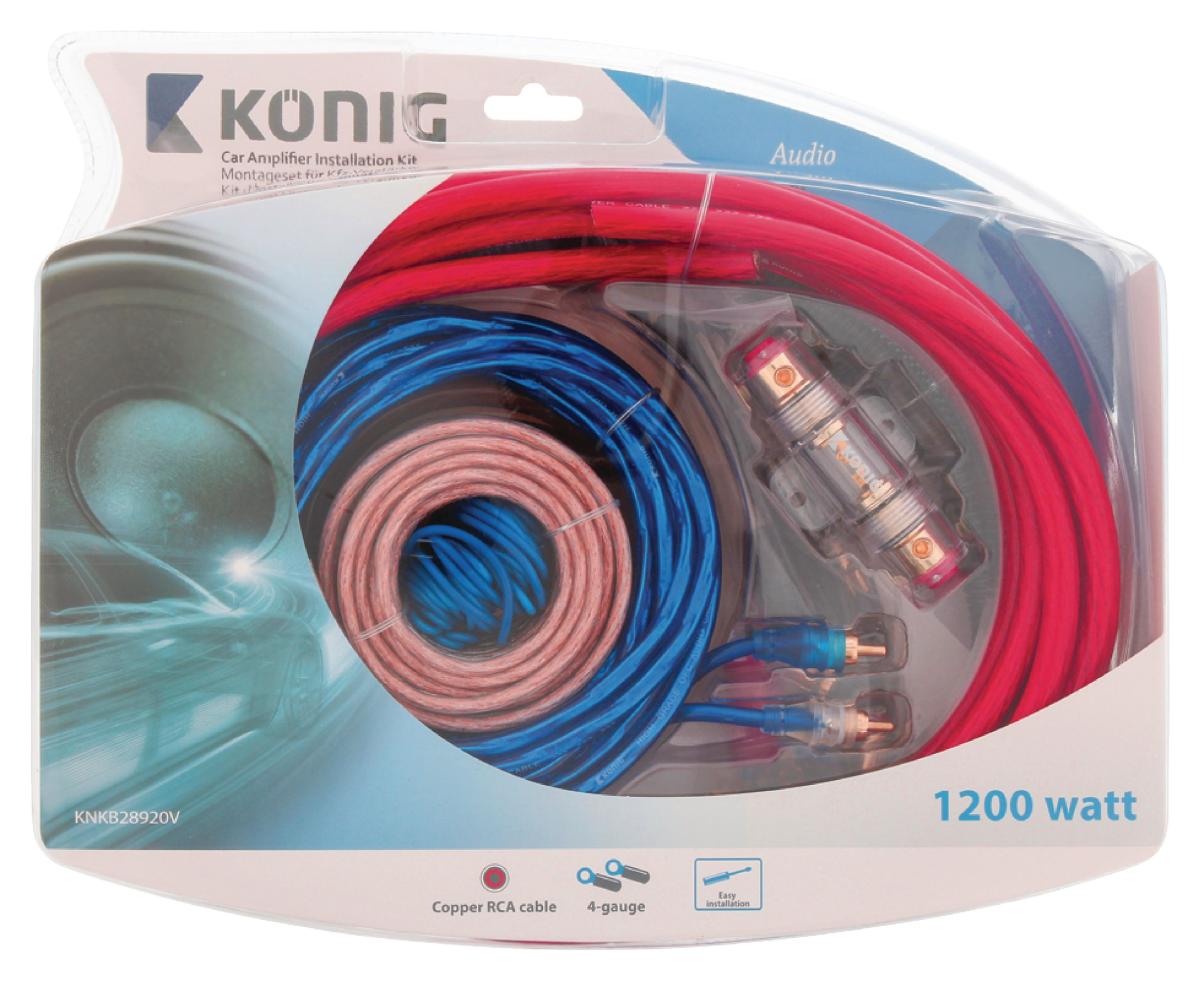 Kit de connexion amplificateur audio pour voiture  puissance max : 1200w
