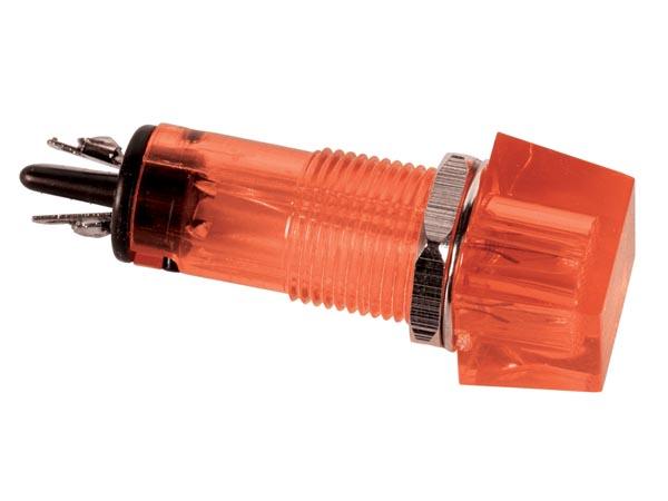 Voyant carre 11.5 x 11.5mm 220v rouge