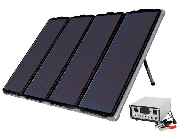 Kit panneau solaire en silicium amorphe - 60w     mps) avec regulateur pour batterie 12v