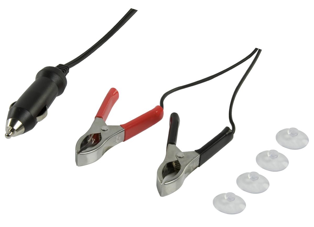 Chargeur solaire pour batterie 12v 1.5w avec pinces batterie / prise allume-cigare