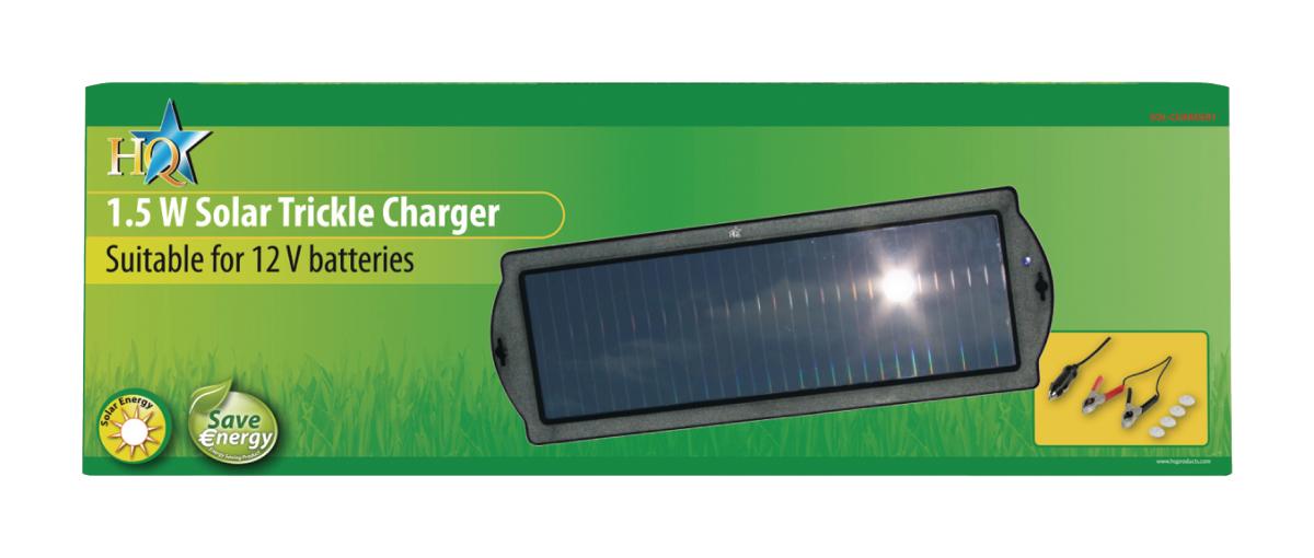 Chargeur solaire pour batterie 12v 1.5w avec pinces batterie / prise allume-cigare