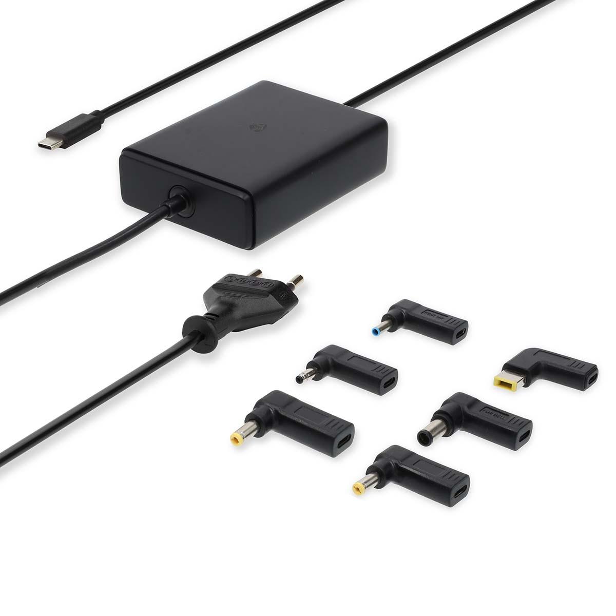 Chargeur universel pour ordinateur portable 65w / 6 embouts