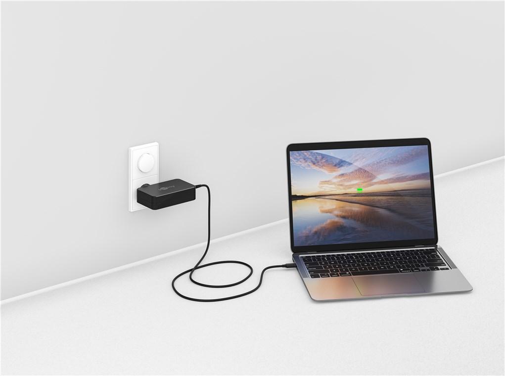 Chargeur universel usb-c multi-tension pour ordinateurs portables (90w max)