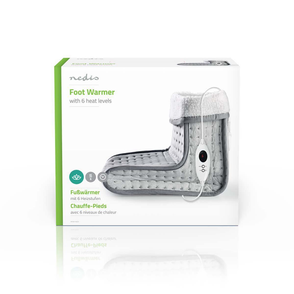 Chauffe pied - 6 réglages de chaleur - lavable - minuterie d'arrêt - protection contre la surchauffe