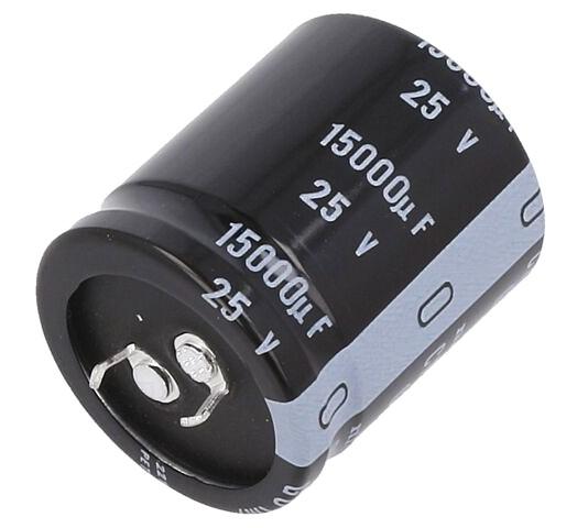 Condensateur chimique radial nichicon 15000uf 25v 105°c 30x35mm snap-in