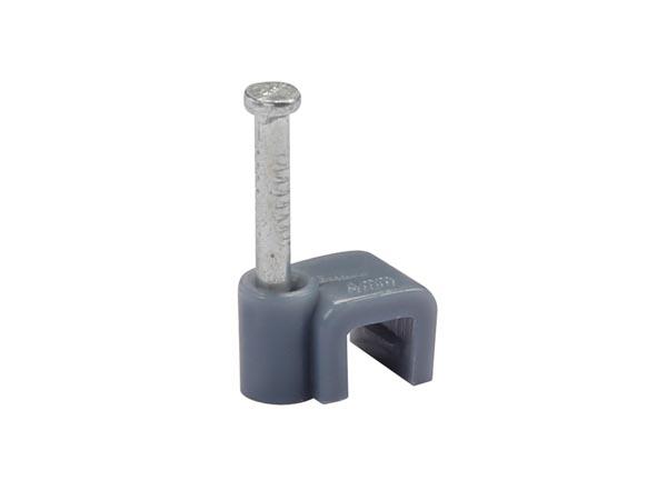 Clips de fixation plat gris 4mm (100pcs/boîte)