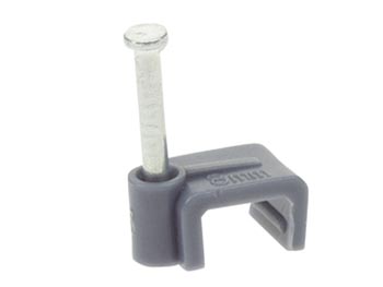 Clips de fixation plat gris 4mm (100pcs/boîte)