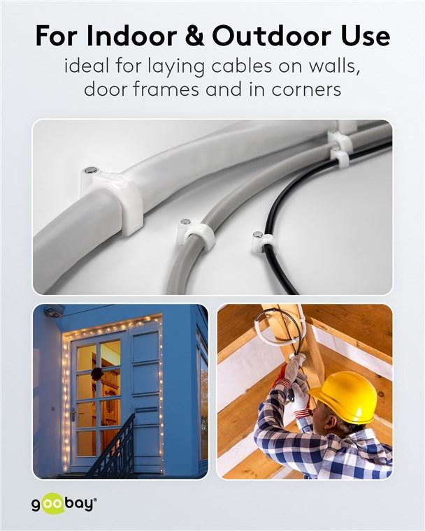 Clips de fixation rond blanc 4mm (100pcs/boîte)