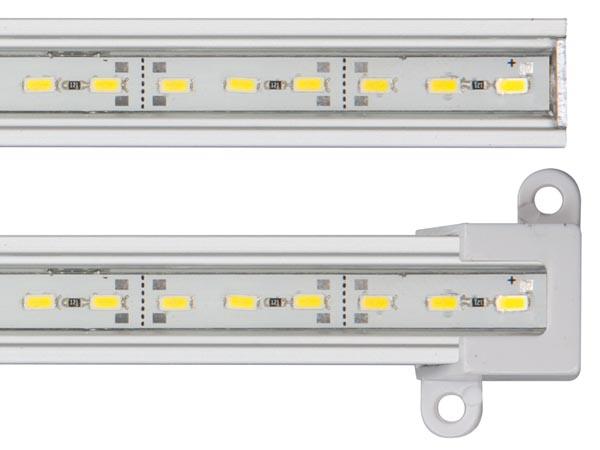 Barrette led rigide aluminium (50cm) blanc neutre 5800k ip65 12vdc 6w 0.5a (rendu 60w)