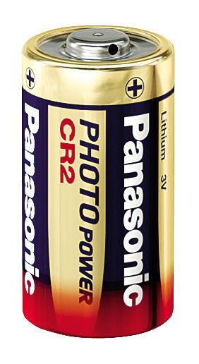 Pile cylindrique lithium 3.0v- 750ma (15.6x 27mm) cr2 panasonic