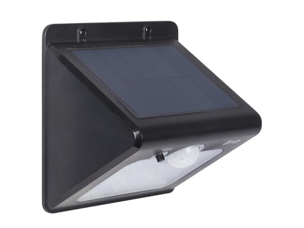 Lampe solaire murale avec capteur pir - étanche