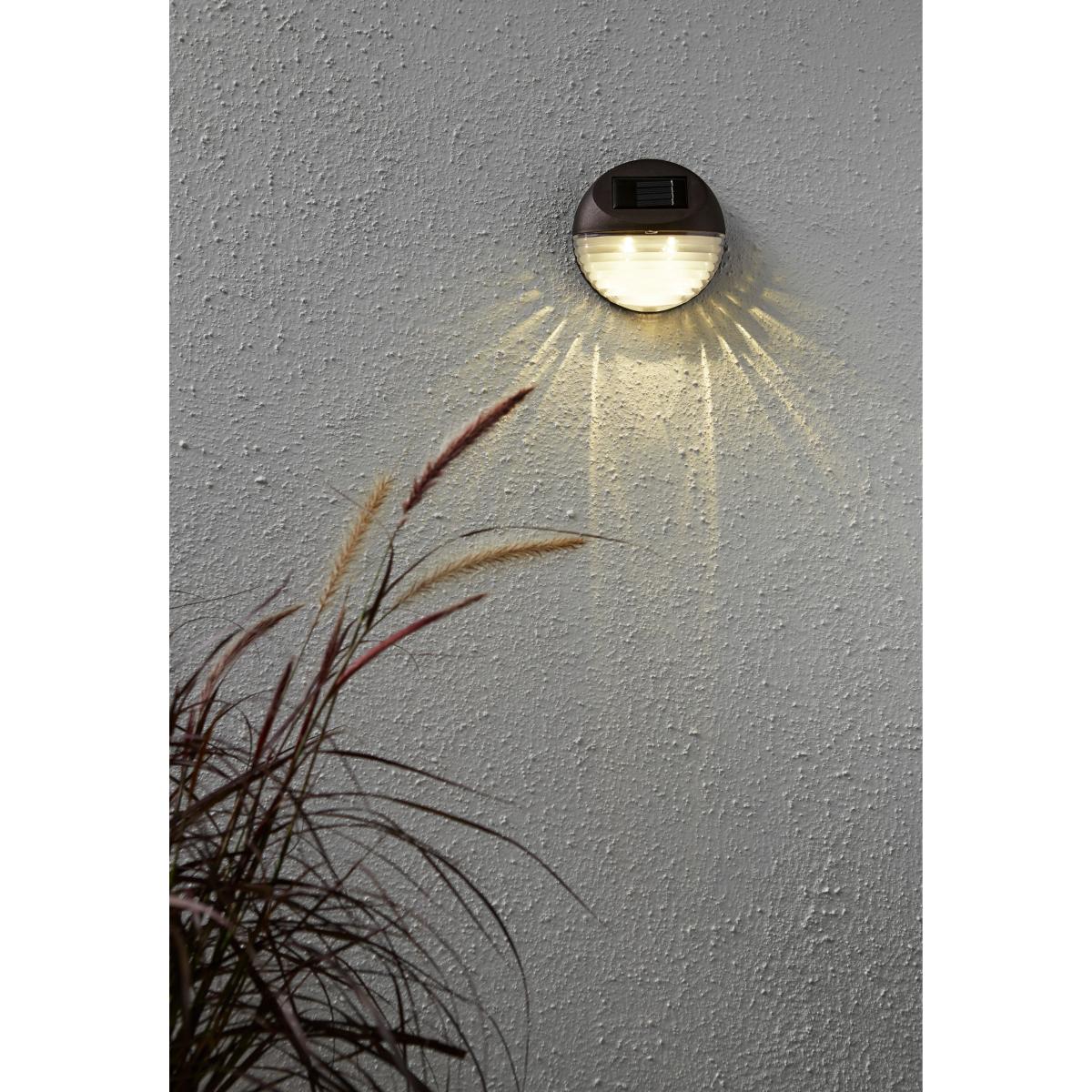 Appliques solaire led - rechargeable - blanc chaud - extérieur - lot de 3