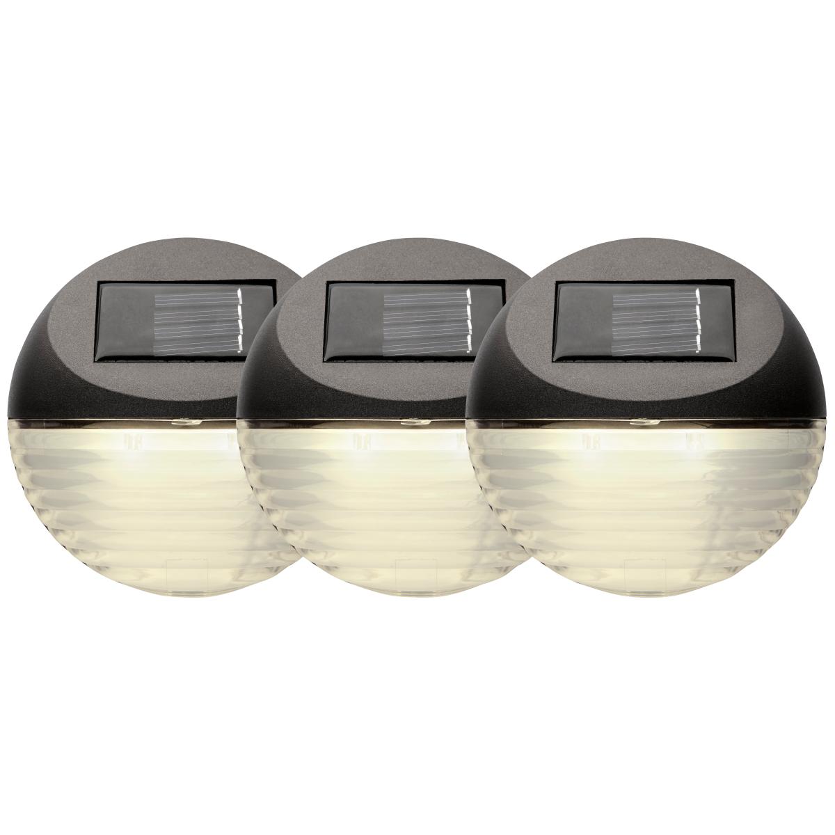Appliques solaire led - rechargeable - blanc chaud - extérieur - lot de 3