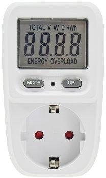 Compteur de coût énergétique / wattmètre / affichage lcd / 16a / 3600w / consommation et cout de revient / terre allemande