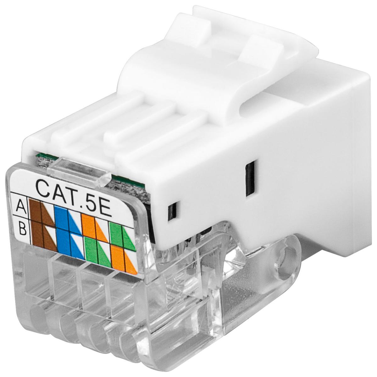 Fiche rj 45 cat5e a encastrer sur panneau ou plastron