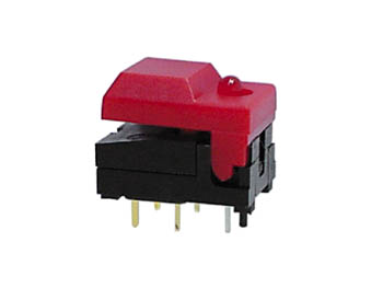 Digitast rouge avec led rouge 12 x 17.5 x 8 mm