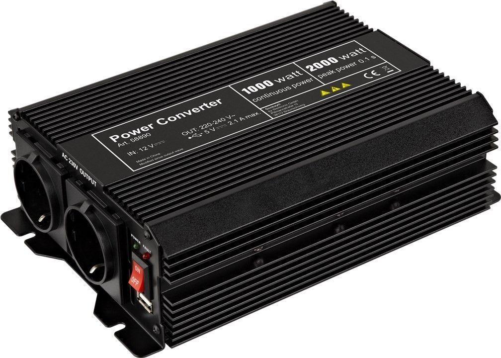 Convertisseur 12vcc / 230vac 1000w auto-restart (sinusoïde modifiée) + sortie usb