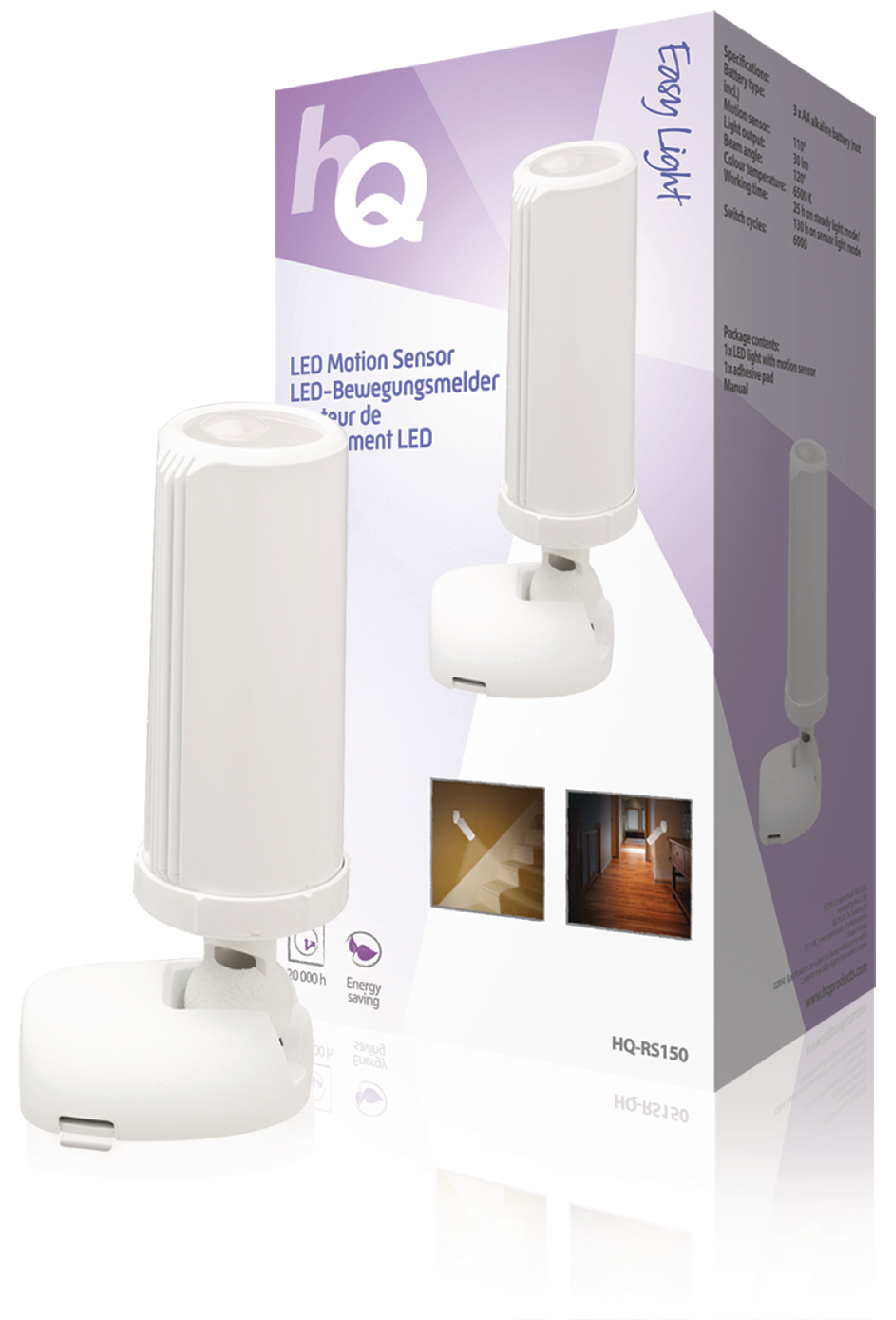 éclairage led avec capteur de mouvement, fonction lampe torche et 3 modes de lumière