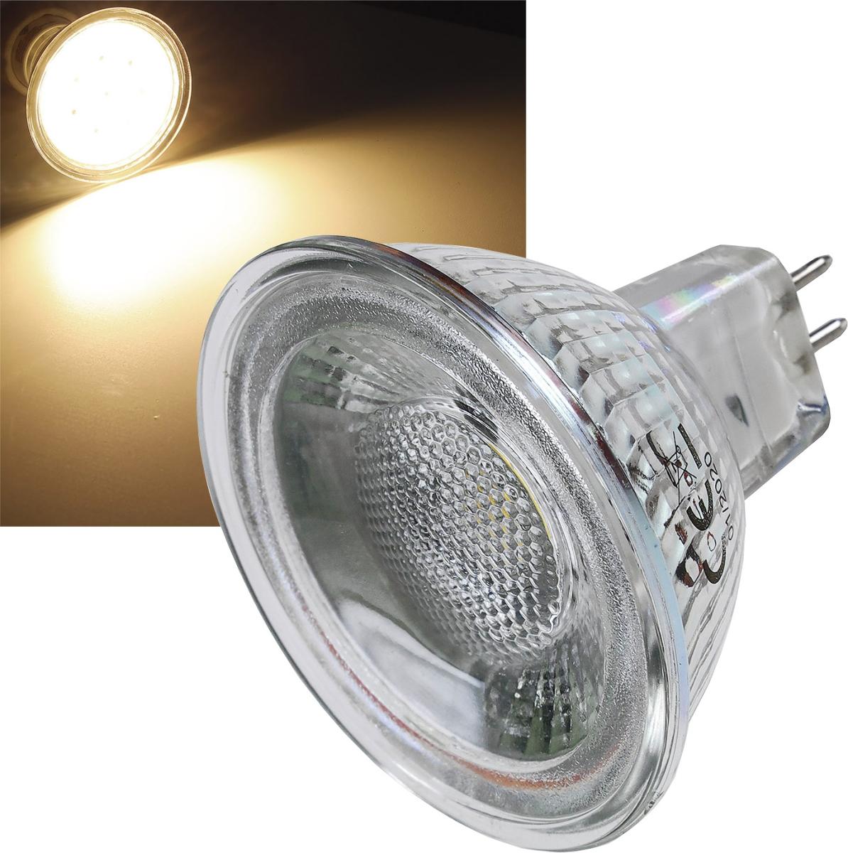 E44-Ampoule mr16 gu5.3 led 3w blanc chaud - 3000°k - 250 lm - 12v