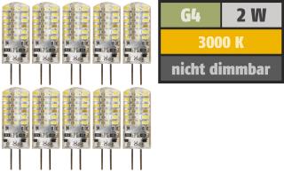 Lampe a led g4 2w ( equivalent 20w ) 160 lumens 3000k blanc chaud pack de 10 pieces
