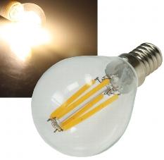 Ampoule a filament led e14 style retro blanc chaud 3000k 360lumens 50x80mm