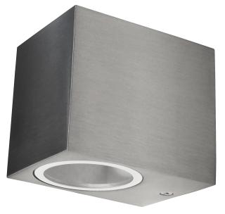 Applique murale  interieur / exterieur pour lampe a led a culot gu10 alu