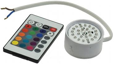 Module a leds 3w rgb d=50mm pour support type mr16  alim : 230v avec driver + telecommande