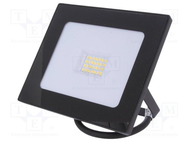 Projecteur led pour l'extérieur 30w blanc froid 6500°k noir ip65 230v 2400 lumens