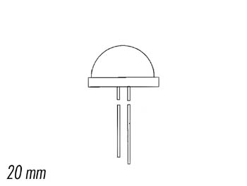 Led geante rouge diffusante 20mm