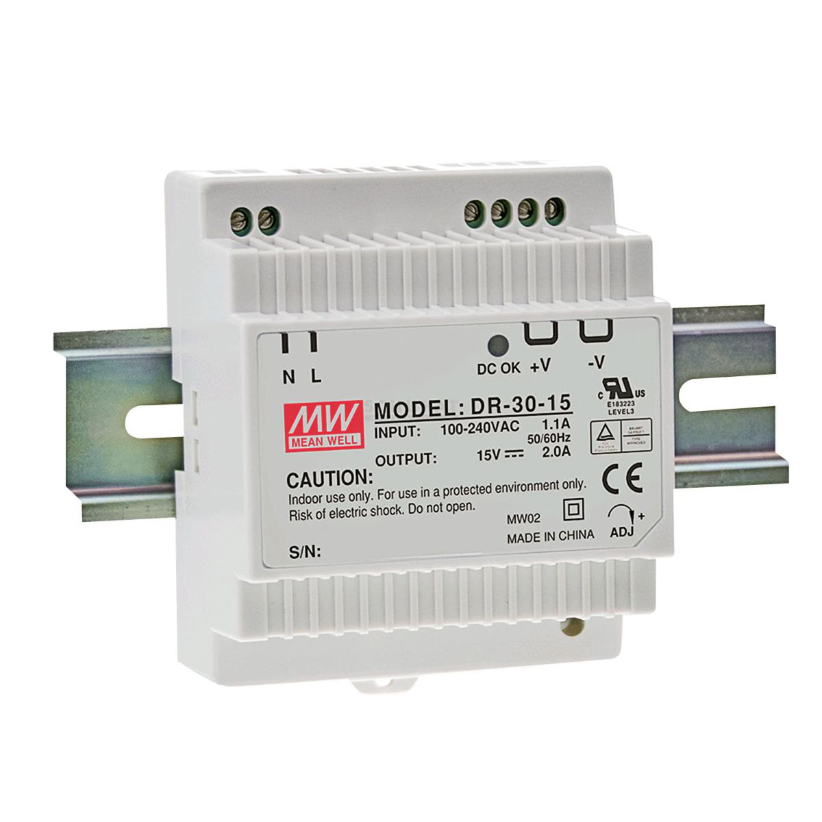 Alimentation à découpage - 15w - 5vcc -3a - rail din 93x75x 35mm